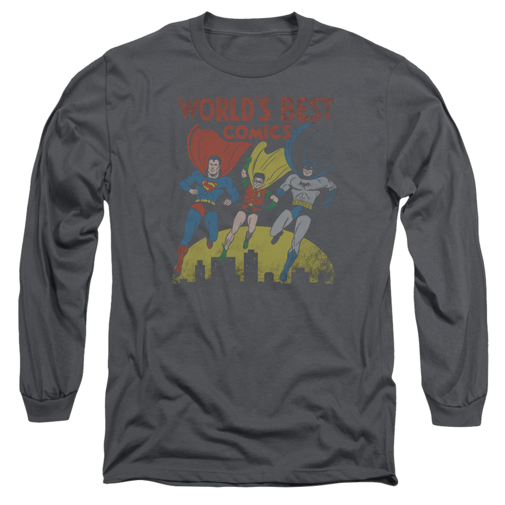 Justice League Worlds Best Men's Long Sleeve T-Shirt Men's Long Sleeve T-Shirt Justice League