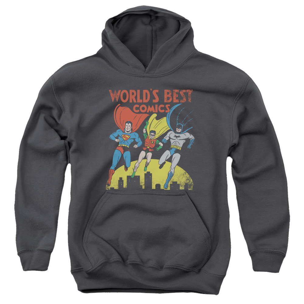 Justice League Worlds Best - Youth Hoodie Youth Hoodie (Ages 8-12) Justice League
