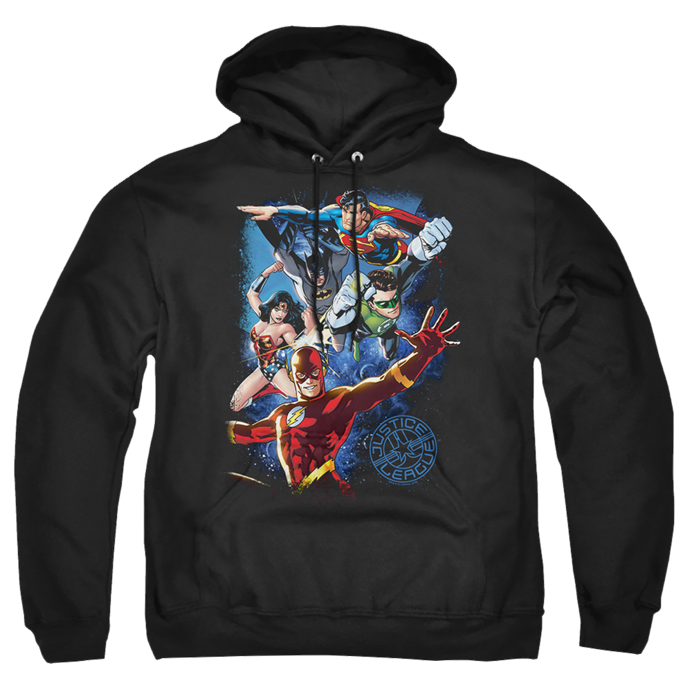Justice League Galactic Attack Color Pullover Hoodie Pullover Hoodie Justice League