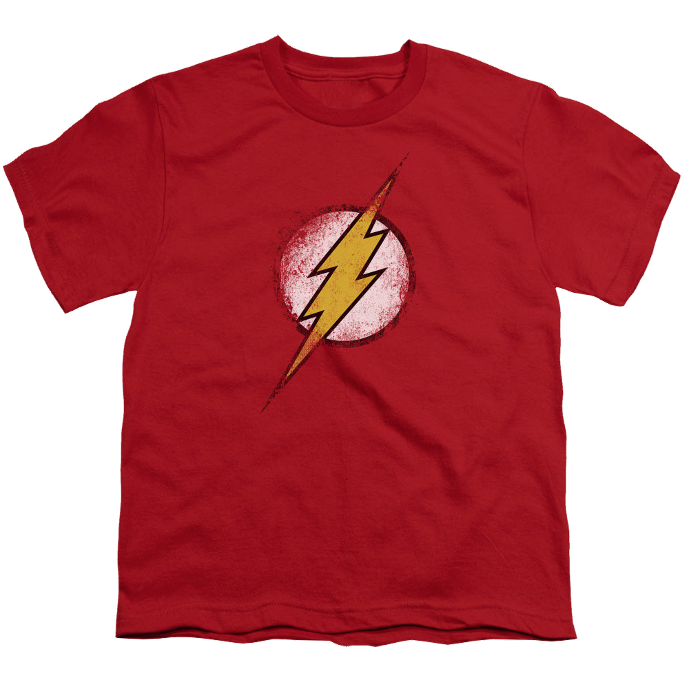 Flash, The Destroyed Flash Logo - Youth T-Shirt Youth T-Shirt (Ages 8-12) The Flash
