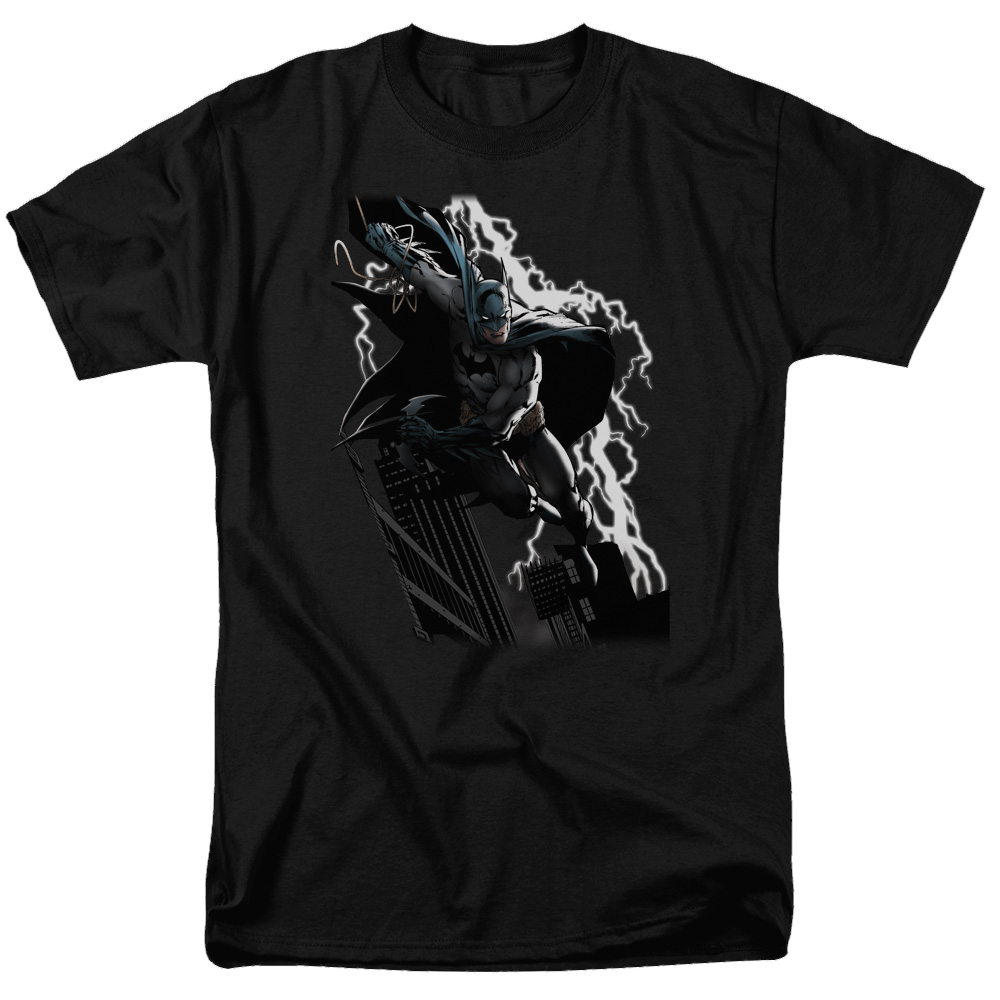 Justice League Lighting Crashes Men's Regular Fit T-Shirt Men's Regular Fit T-Shirt Batman