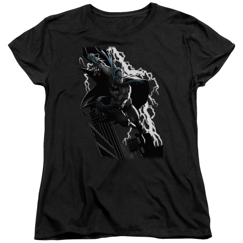 Justice League Lighting Crashes Women's T-Shirt Women's T-Shirt Batman