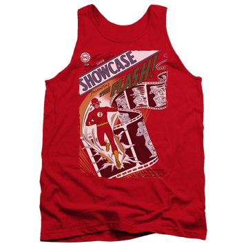 Red men's tank with The Flash Showcase #4 Cover graphic