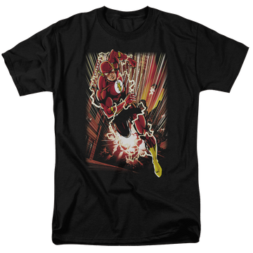 Black men's regular fit t-shirt with The Flash Street Speed graphic