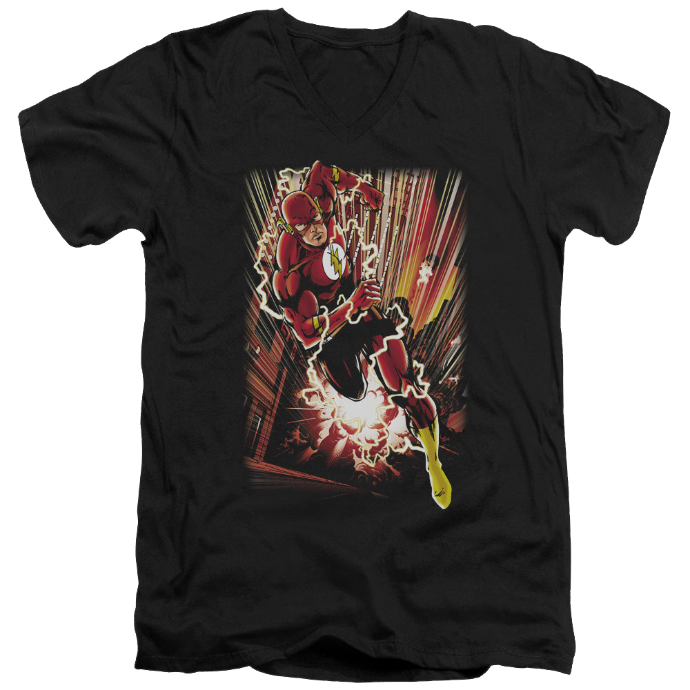Flash, The Street Speed - Men's V-Neck T-Shirt Men's V-Neck T-Shirt The Flash