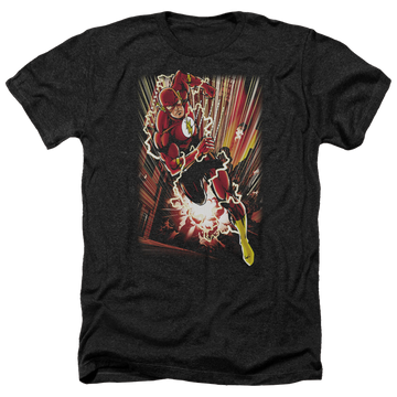 Charcoal men's heather t-shirt with The Flash Street Speed graphic