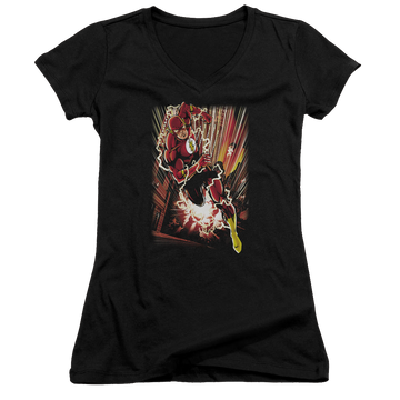 Flash, The Street Speed - Juniors V-Neck T-Shirt Juniors V-Neck T-Shirt The Flash