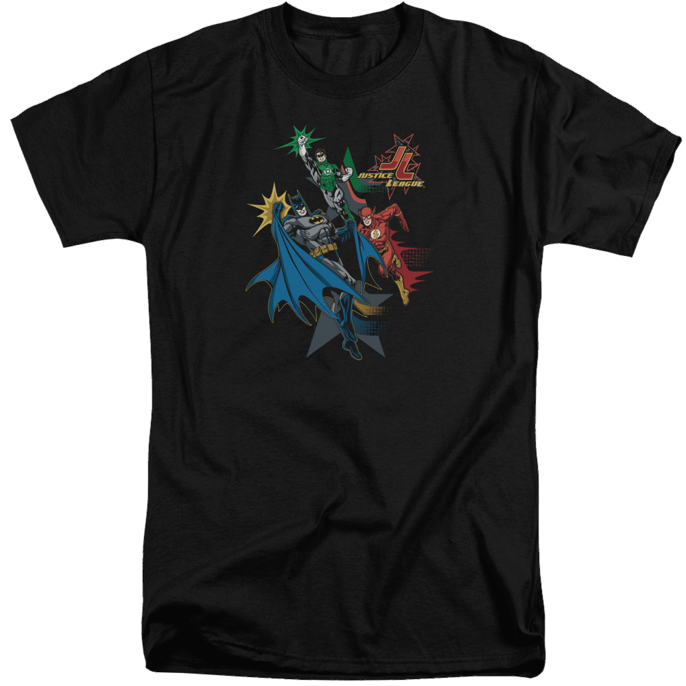Justice League Action Stars Men's Tall Fit T-Shirt Men's Tall Fit T-Shirt Justice League