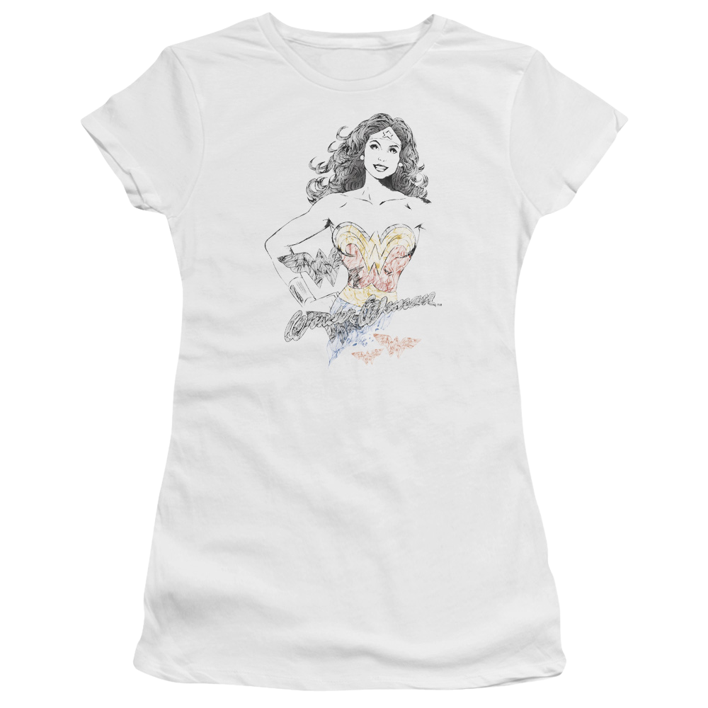 Justice League Wonder Squiggles Juniors T-Shirt Juniors T-Shirt Wonder Woman