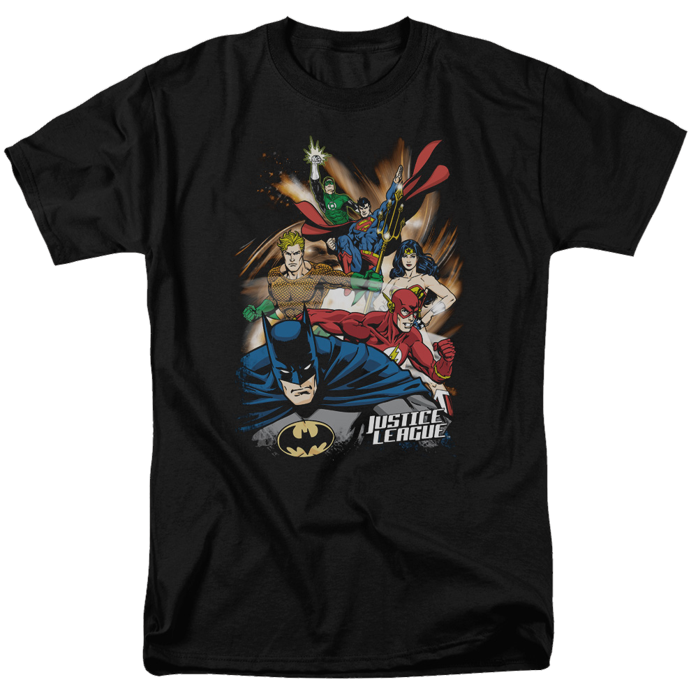 Justice League Starburst Men's Regular Fit T-Shirt Men's Regular Fit T-Shirt Justice League