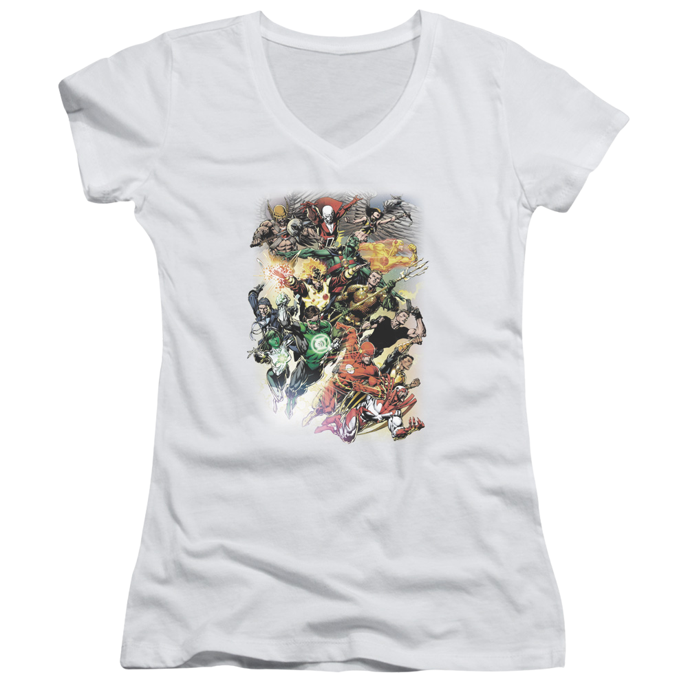 Justice League Brightest Day #0 Juniors V-Neck T-Shirt Juniors V-Neck T-Shirt Justice League