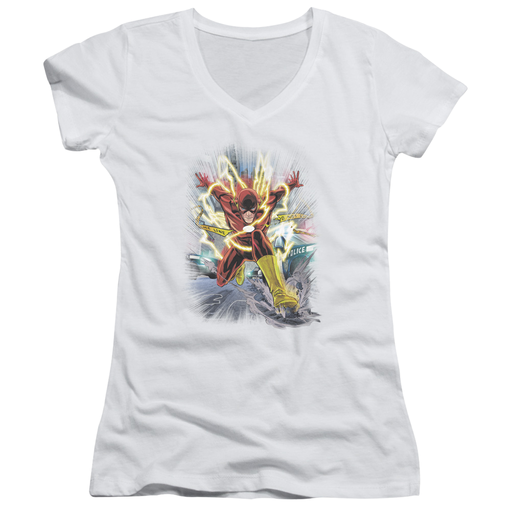 Flash, The Brightest Day Flash - Juniors V-Neck T-Shirt Juniors V-Neck T-Shirt The Flash