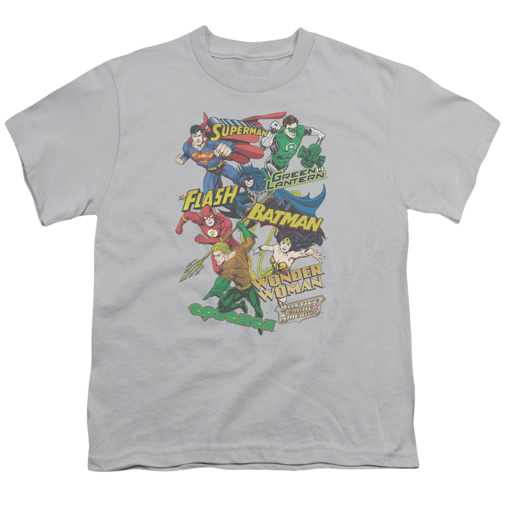 Justice League Justice Collage - Youth T-Shirt Youth T-Shirt (Ages 8-12) Justice League