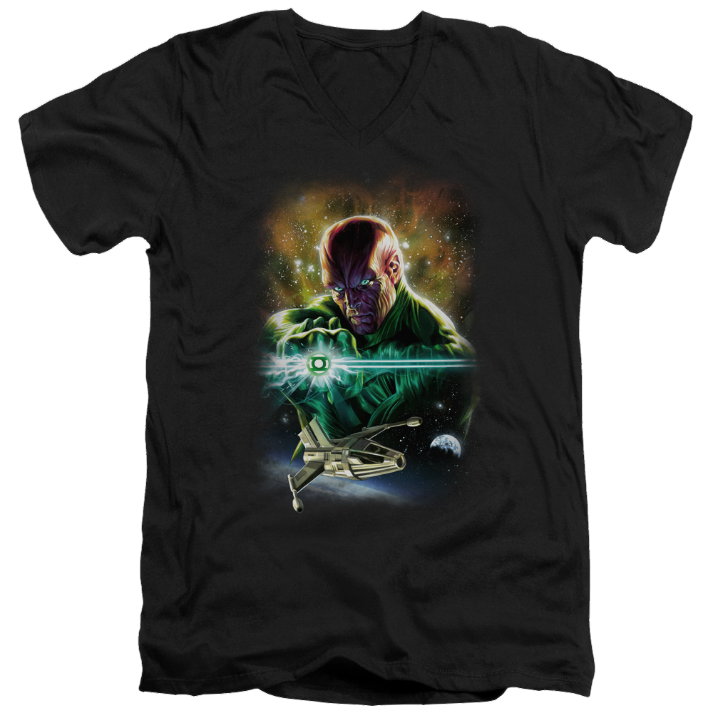 Justice League Abin Sur Men's V-Neck T-Shirt Men's V-Neck T-Shirt Green Lantern