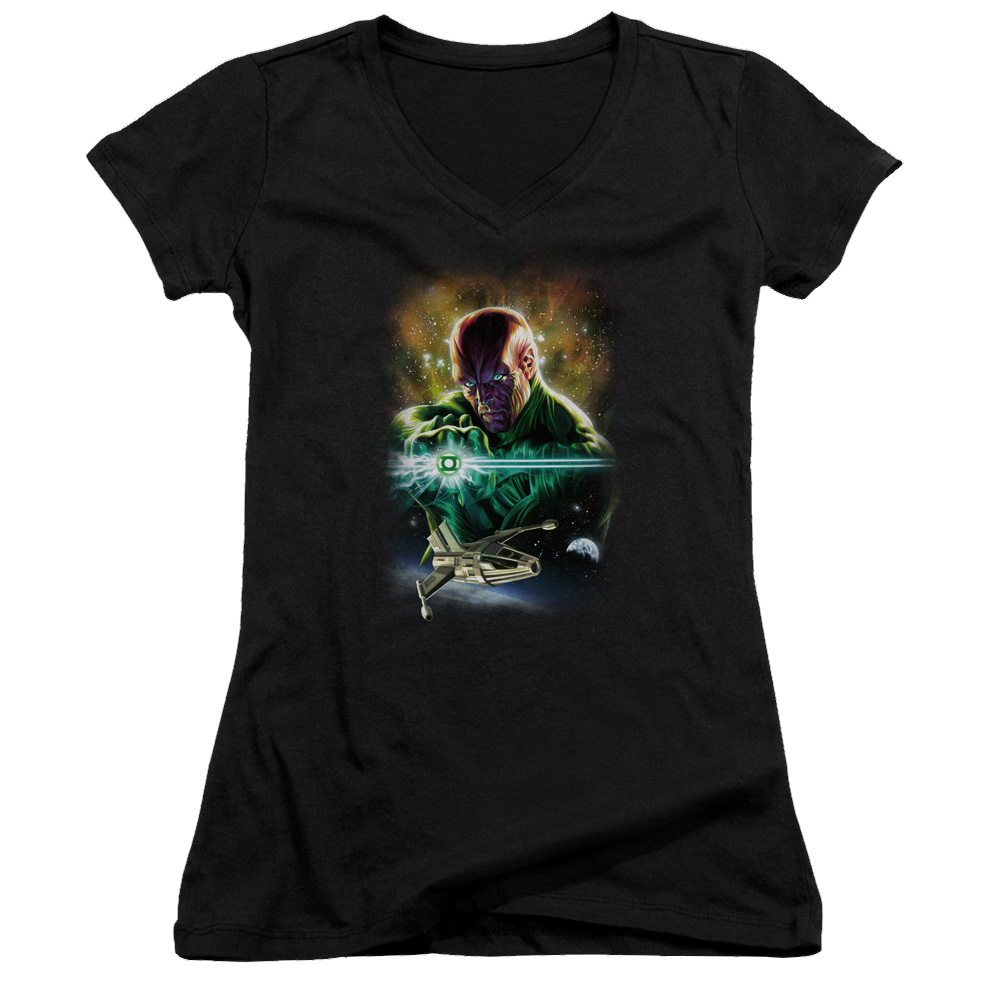Justice League Abin Sur Juniors V-Neck T-Shirt Juniors V-Neck T-Shirt Green Lantern
