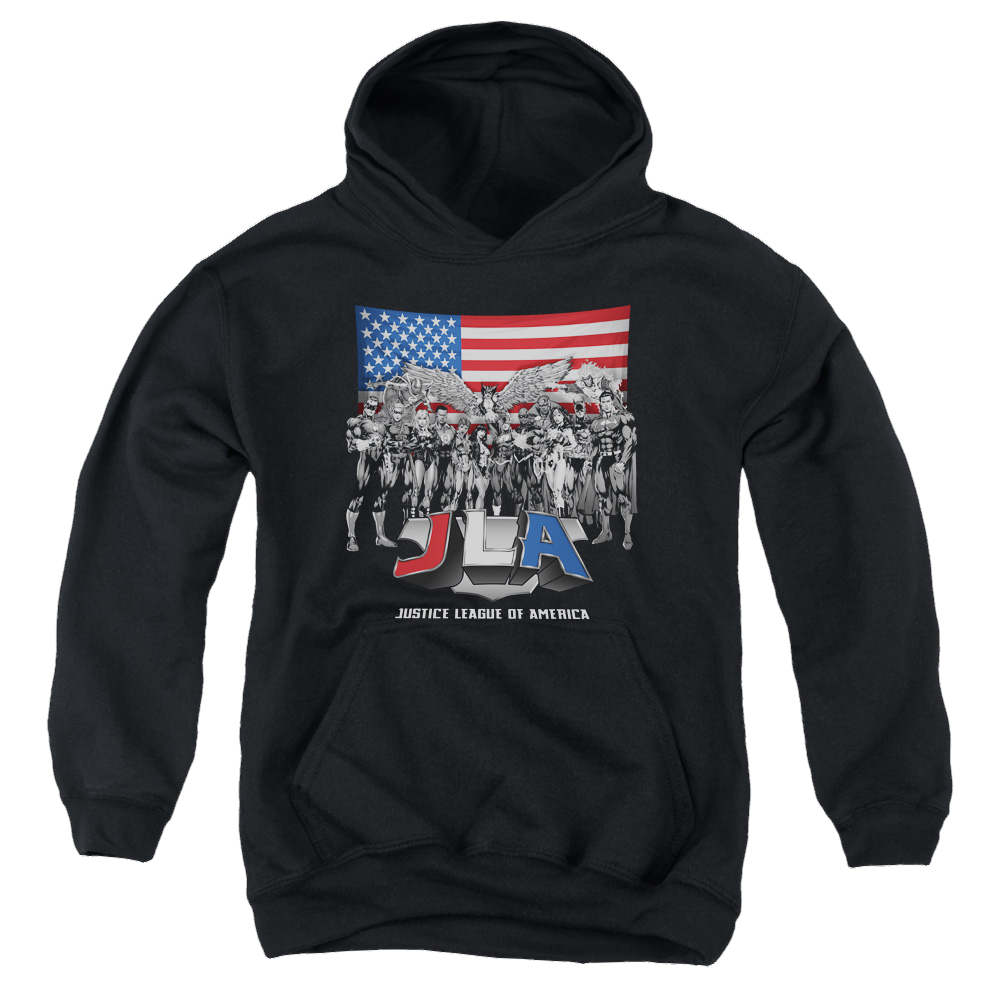 Justice League All American League - Youth Hoodie Youth Hoodie (Ages 8-12) Justice League