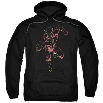 Black pullover hoodie with The Flash Neon Flash graphic