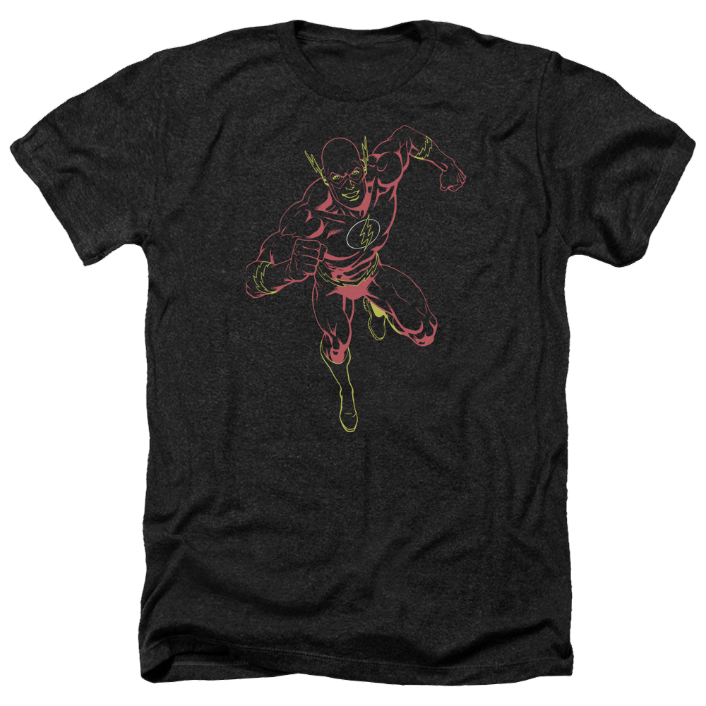 Flash, The Neon Flash - Men's Heather T-Shirt Men's Heather T-Shirt The Flash