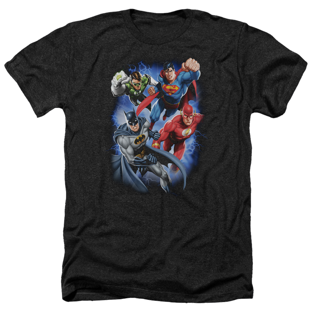 Justice League Storm Makers Men's Heather T-Shirt Men's Heather T-Shirt Justice League