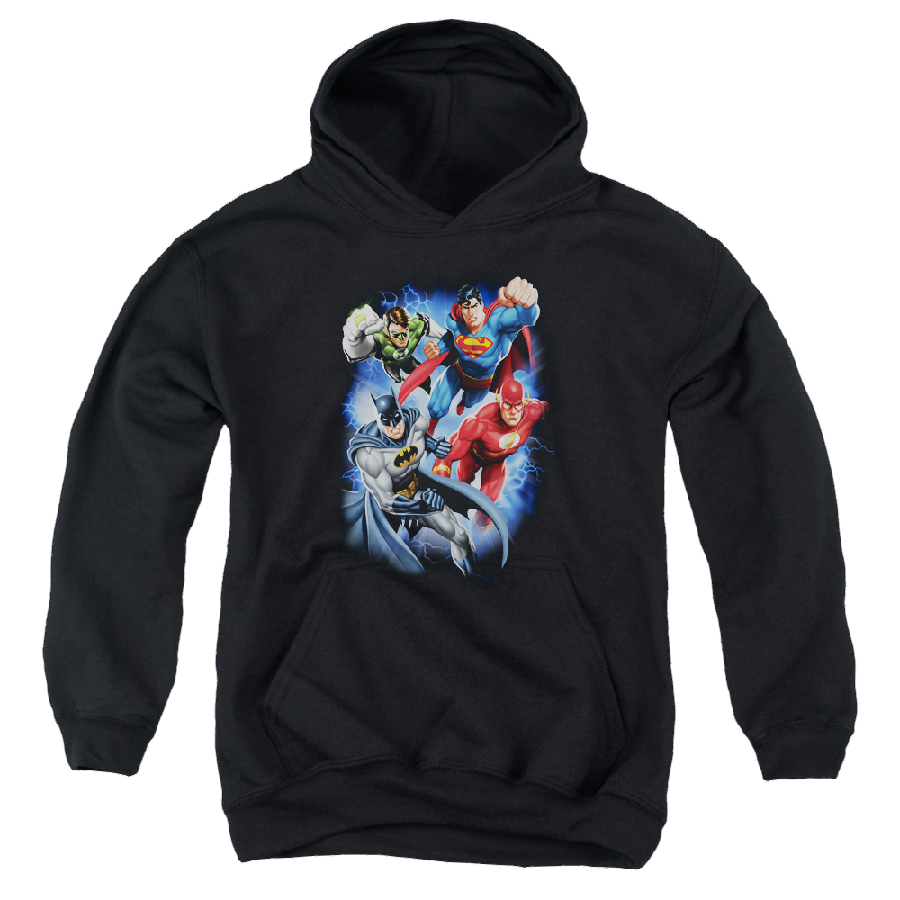 Justice League Storm Makers - Youth Hoodie Youth Hoodie (Ages 8-12) Justice League