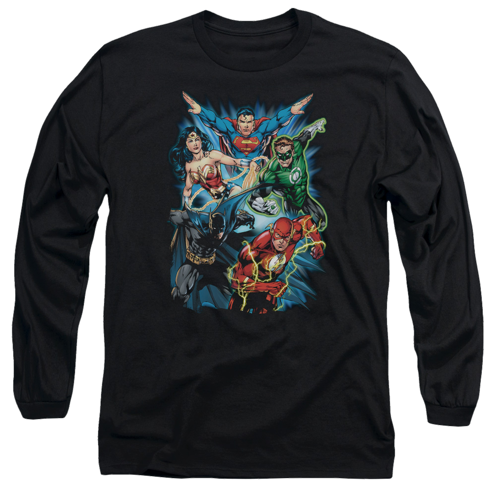 Justice League Jl Assemble Men's Long Sleeve T-Shirt Men's Long Sleeve T-Shirt Justice League