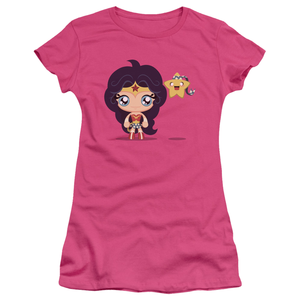 Justice League Cute Wonder Woman Juniors T-Shirt Juniors T-Shirt Wonder Woman