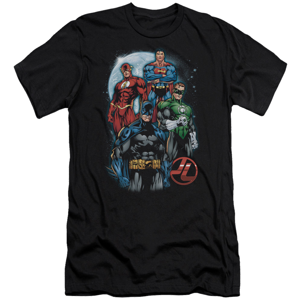 Justice League The Four Men's Premium Slim Fit T-Shirt Men's Premium Slim Fit T-Shirt Justice League