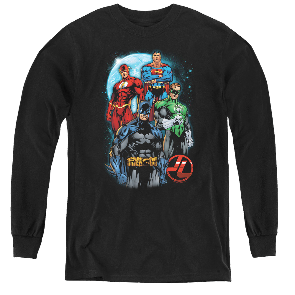 Justice League The Four - Youth Long Sleeve T-Shirt Youth Long Sleeve T-Shirt Justice League