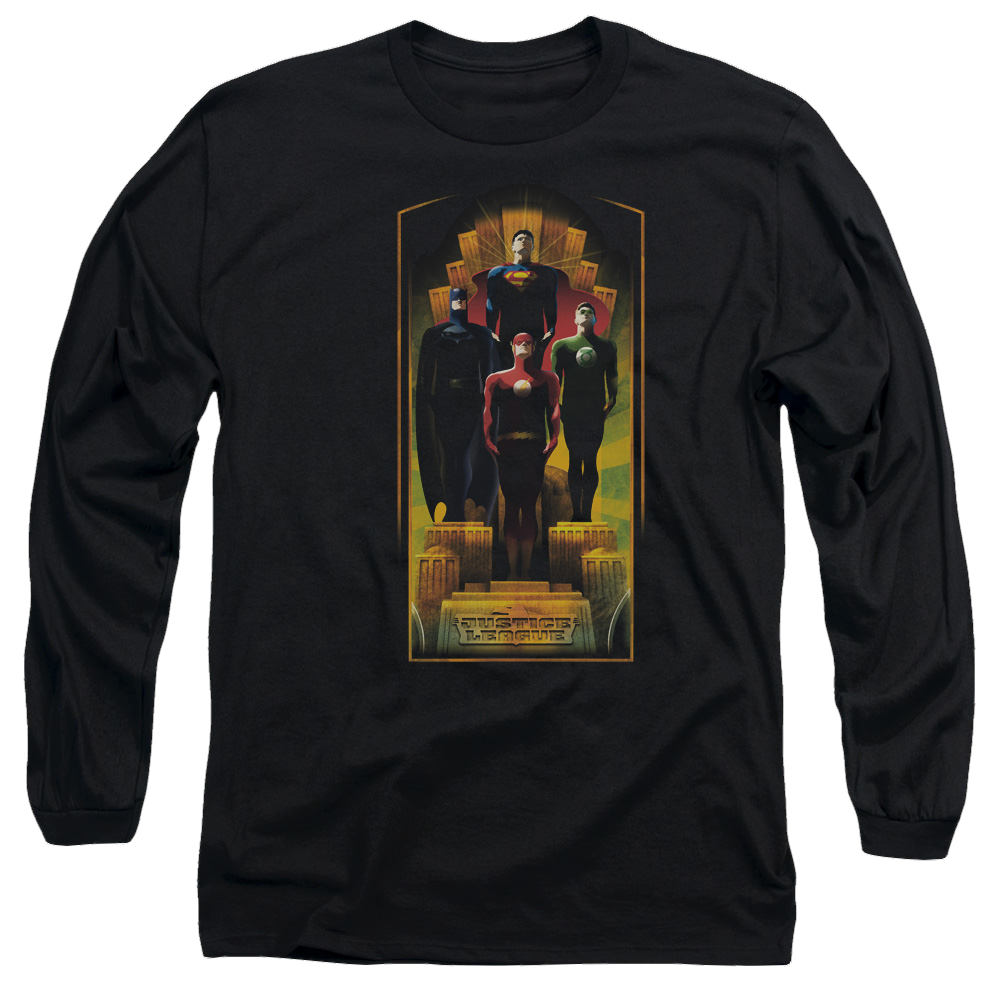Justice League Deco Men's Long Sleeve T-Shirt Men's Long Sleeve T-Shirt Justice League