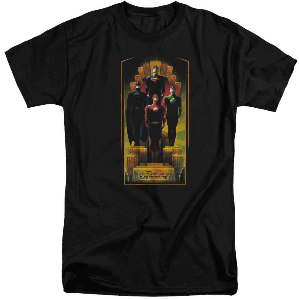 Justice League Deco Men's Tall Fit T-Shirt Men's Tall Fit T-Shirt Justice League