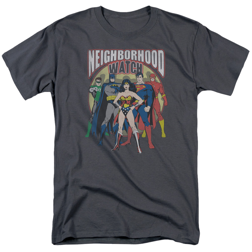 Justice League Neighborhood Watch Men's Regular Fit T-Shirt Men's Regular Fit T-Shirt Justice League