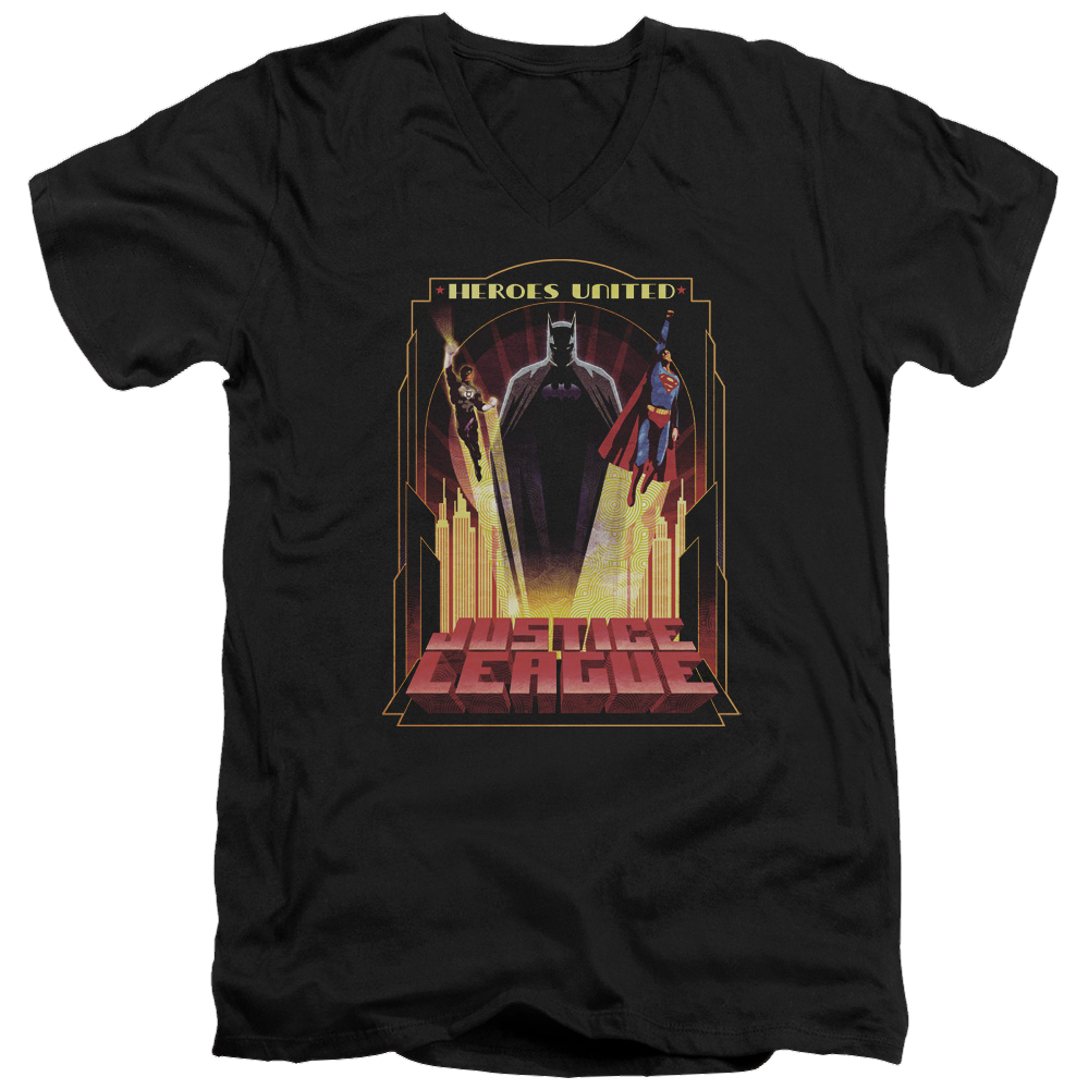 Justice League Heroes United Men's V-Neck T-Shirt Men's V-Neck T-Shirt Justice League