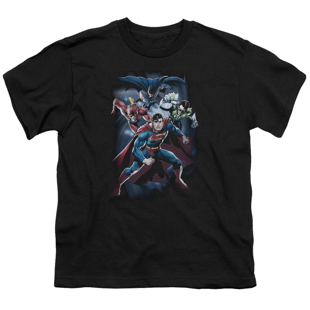 Justice League Cosmic Crew - Youth T-Shirt Youth T-Shirt (Ages 8-12) Justice League