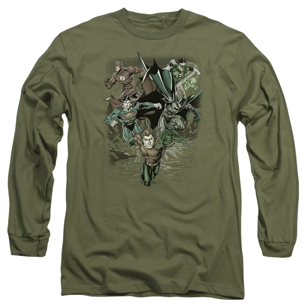 Justice League Spacing Out Men's Long Sleeve T-Shirt Men's Long Sleeve T-Shirt Justice League