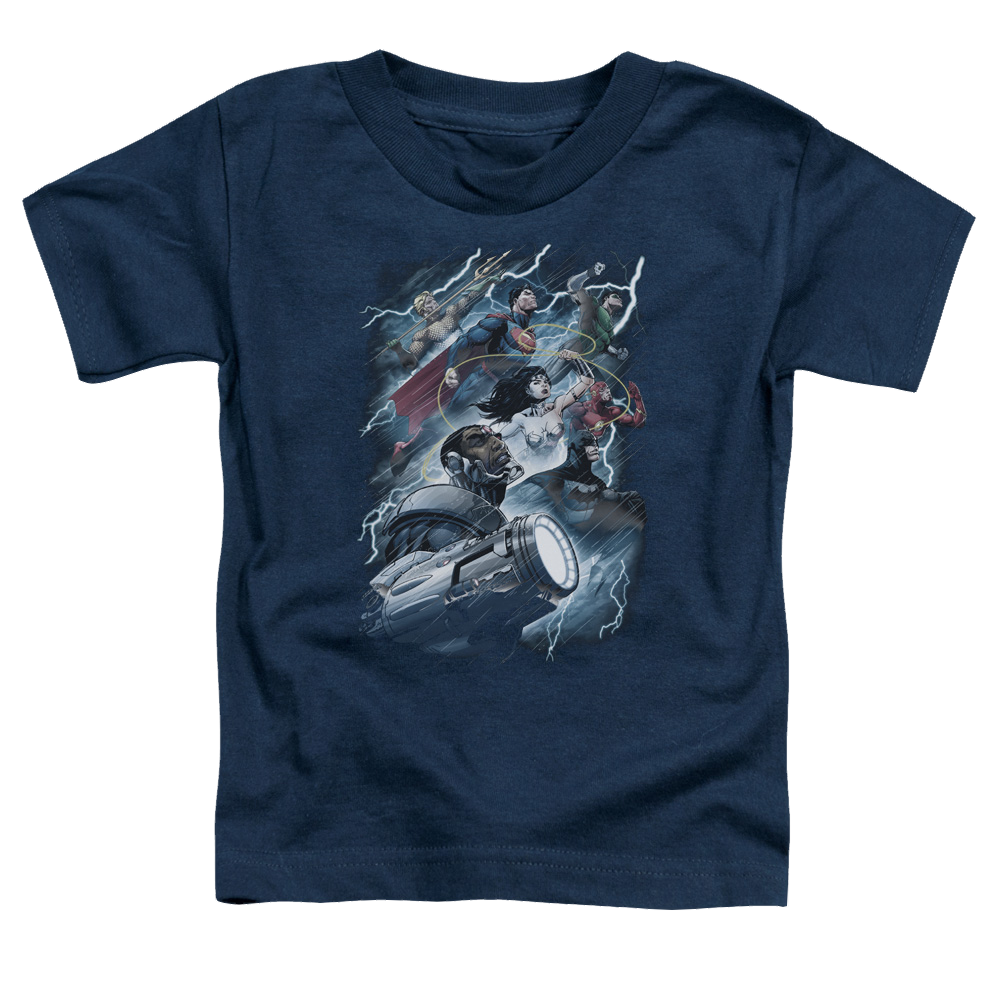 Justice League Ride The Lightening - Toddler T-Shirt Toddler T-Shirt Justice League