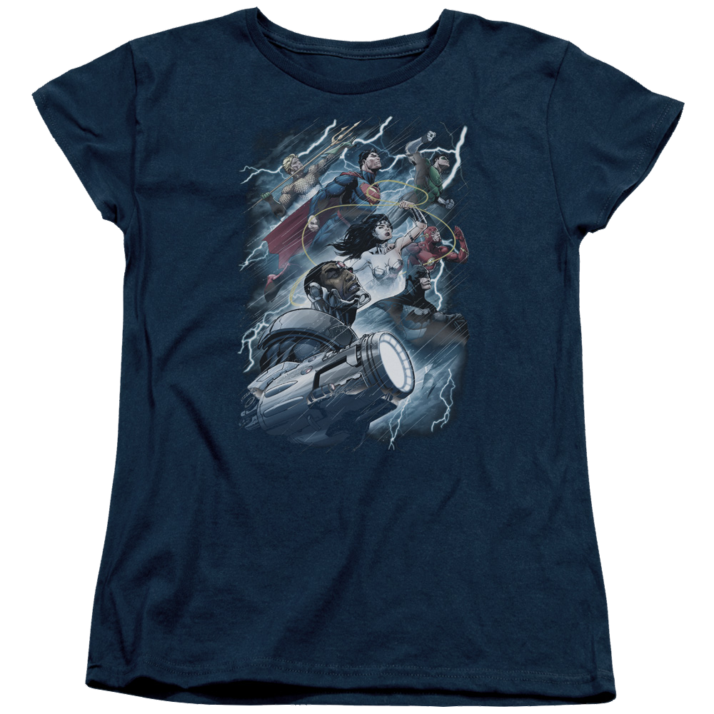 Justice League Ride The Lightening Women's T-Shirt Women's T-Shirt Justice League