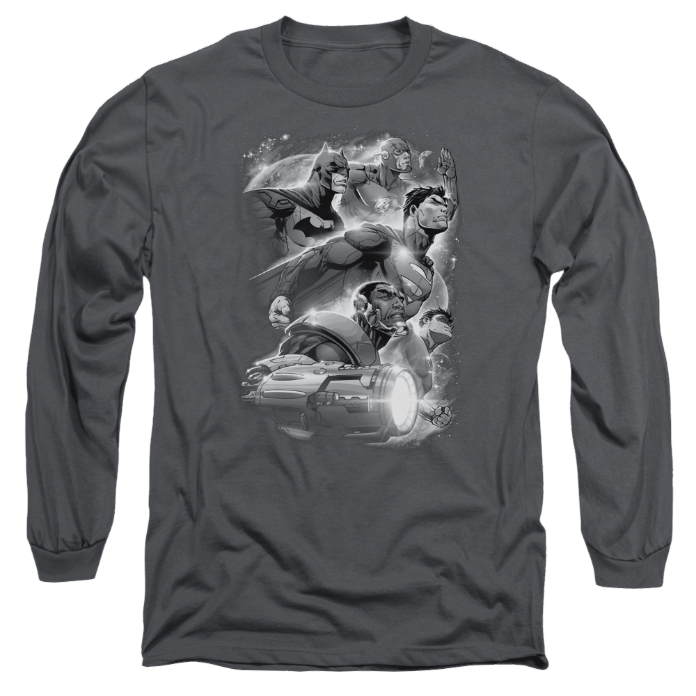 Justice League Atmospheric Men's Long Sleeve T-Shirt Men's Long Sleeve T-Shirt Justice League