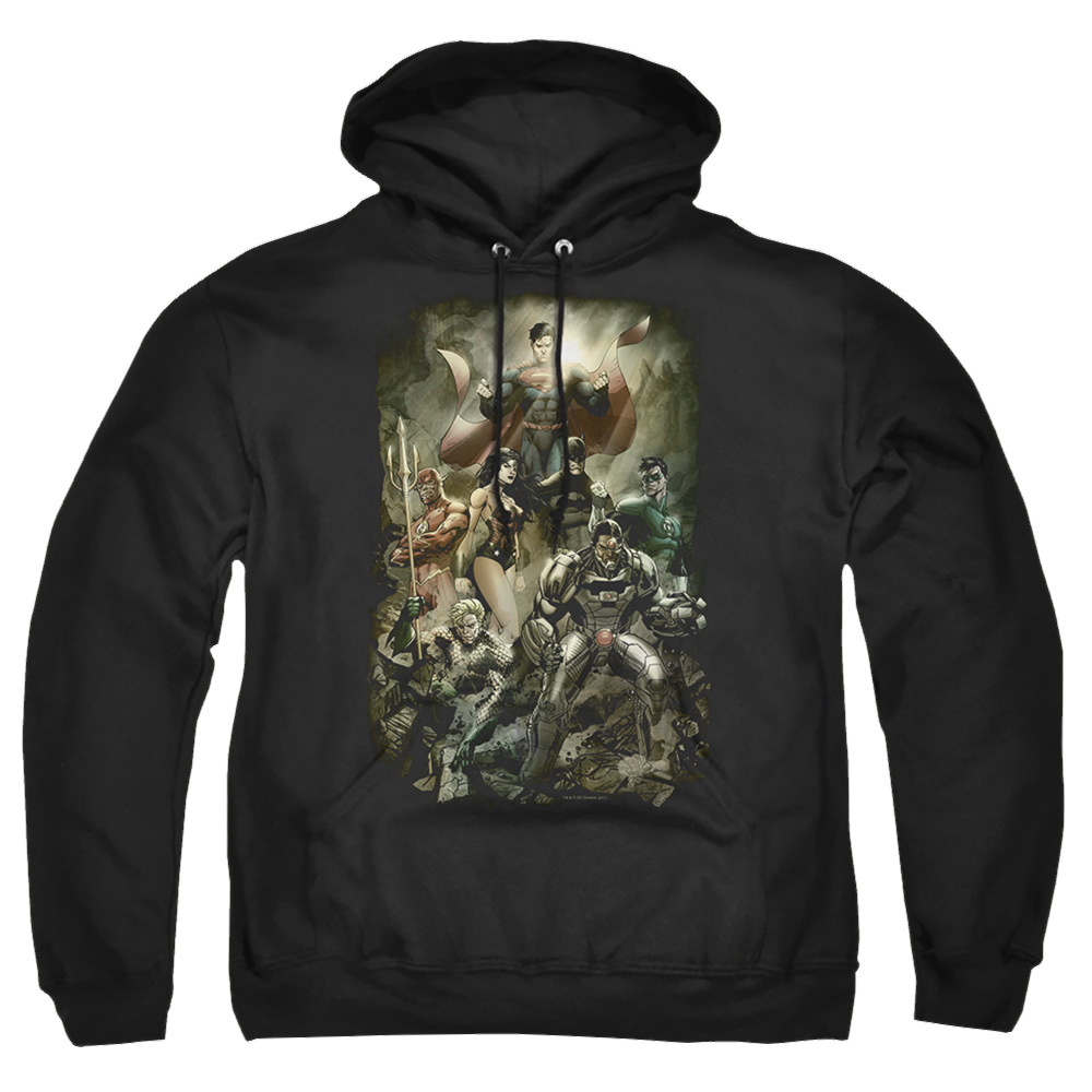 Justice League Aftermath Pullover Hoodie Pullover Hoodie Justice League