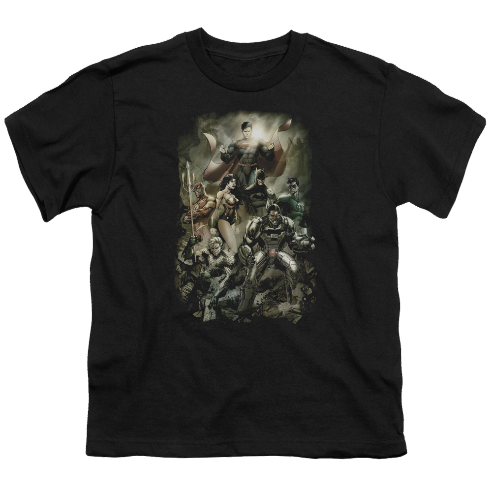 Justice League Aftermath - Youth T-Shirt Youth T-Shirt (Ages 8-12) Justice League