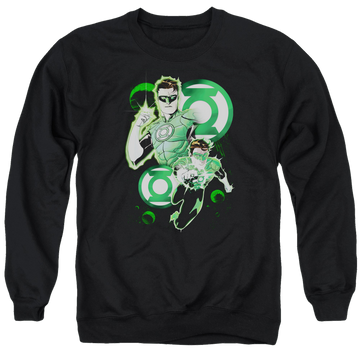 Green Lantern Gl In Action - Men's Crewneck Sweatshirt Men's Crewneck Sweatshirt Green Lantern