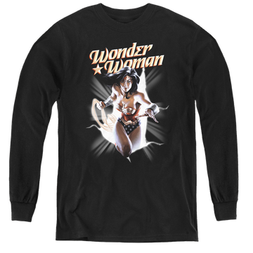 Wonder Woman Ww Break Out - Youth Long Sleeve T-Shirt Youth Long Sleeve T-Shirt Wonder Woman