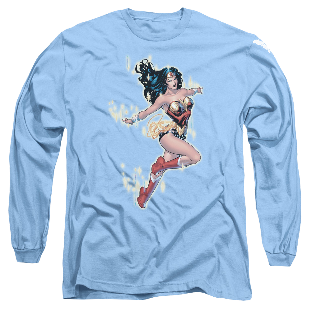 Justice League Simple Wonder Men's Long Sleeve T-Shirt Men's Long Sleeve T-Shirt Wonder Woman