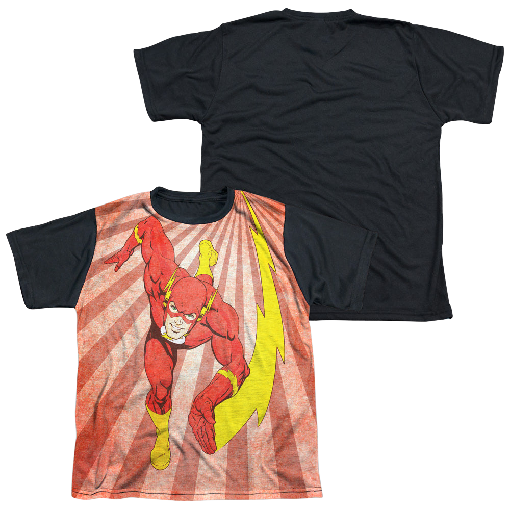 Flash, The Speed Of Light - Youth Black Back T-Shirt Youth Black Back T-Shirt (Ages 8-12) The Flash