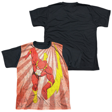 The Flash Speed Of Light youth black back t-shirt for ages 8 to 12