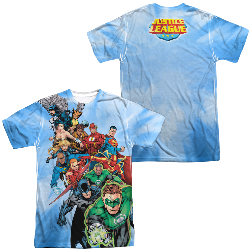 Justice League Heroes Unite Men's All Over Print T-Shirt Men's All-Over Print T-Shirt Justice League