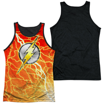 The Flash Lightning Logo men's black back tank