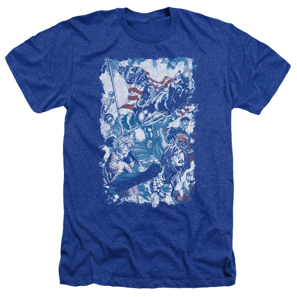 Justice League American Justice Men's Heather T-Shirt Men's Heather T-Shirt Justice League