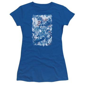 Royal juniors t-shirt with Justice League American Justice graphic