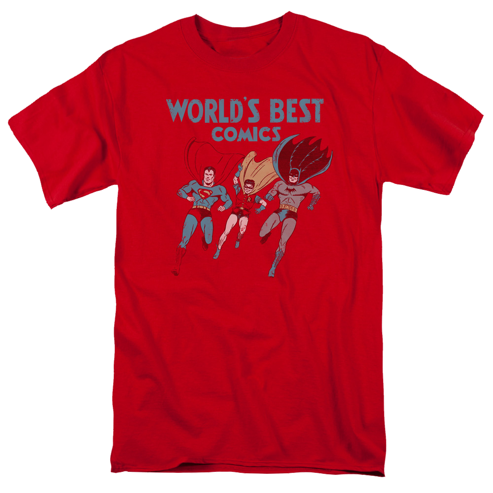 Justice League Worlds Best Men's Regular Fit T-Shirt Men's Regular Fit T-Shirt Justice League