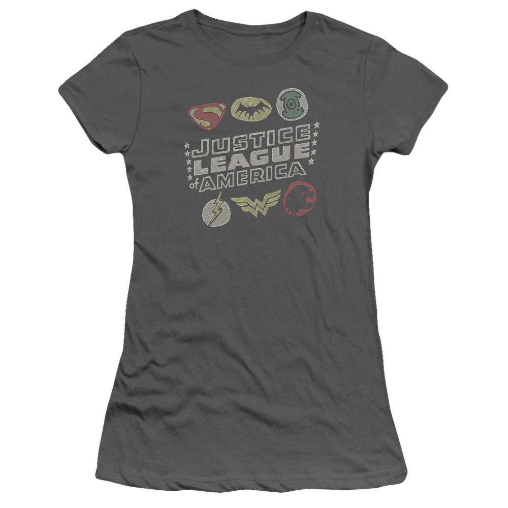 Justice League Symbols Juniors T-Shirt Juniors T-Shirt Justice League